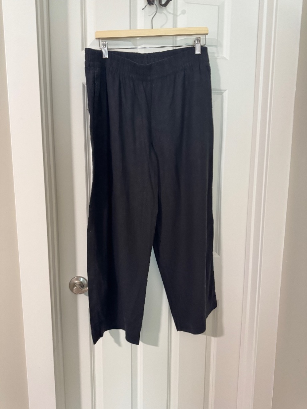 Old Navy EUC black linen blend pant large petite